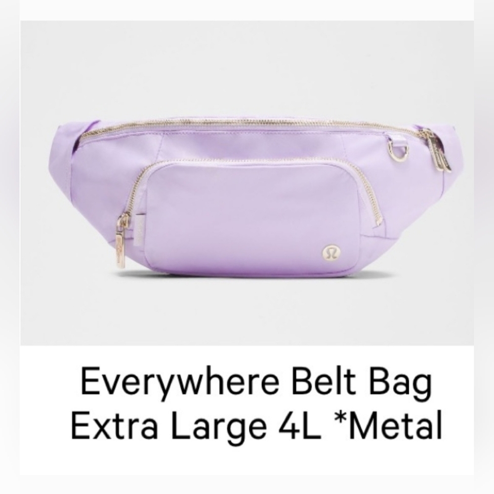 Lululemon Light Purple/Lavender Frost/Gold Belt Bag Extra Large 4L Crossbody